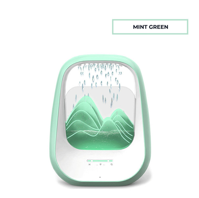 Raindrop Waterfall Speaker Mint Green Zen Desk Decor