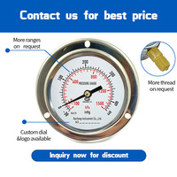 DACHENG Y50 Vacuum Positive Pressure Compound Gauge -1bar 400bar Range Stainless Steel Housing Brass Fitting 1 Year Warranty