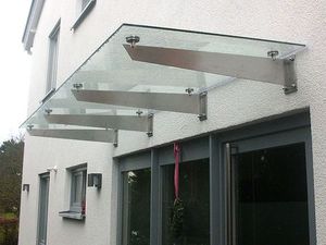 <span class=keywords><strong>Auvent</strong></span> en verre moderne avec support en acier inoxydable, fabriqué par CBMMART - Product Image 6