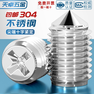 Tianzhuo Hardware 304 Stainless Steel Phillips Head Set <b>Screw</b> M2 M2.5 <b>M3</b> M4 Tapered Headless <b>Screw</b> For Rail Transit Equipment - Product Image 2