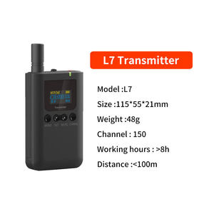 ขายดี Yingmi L7 ชุดอุปกรณ์นำเที่ยวแบบพกพาสำหรับพิพิธภัณฑ์ เครื่องส่งสัญญาณไร้สาย หูฟังแบบเกี่ยวหูขนาดเล็ก ระบบวิทยุ ระยะ 100 เมตร มาตรฐาน CE - Product Image 3