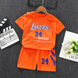 Conjunto de Baloncesto para Niños, Pantalones Cortos y Camiseta de Manga Corta, Transpirable, Estampado, Económico, Venta al Por Mayor de Fábrica - Product Image 6
