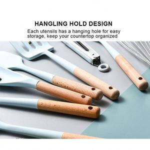 ชุดอุปกรณ์ครัวซิลิโคน 12 in 1 ยี่ห้อ Kaimi ขายดี พร้อมที่เก็บโลหะ - Product Image 6