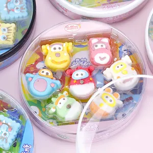 China Marshmallow Manufacturers Round Shapes Gift Box Cartoon Funny Shaped Marshmallow Candy