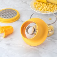 Multifunctionele handmatige titanium maispeller, -schaaf en -snijder voor fruit & groenten, huishoudelijk keukengereedschap