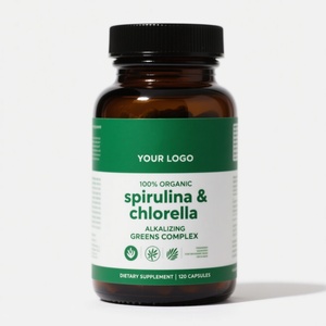 Suplementos Now, Cápsulas de Espirulina y Chlorella Orgánicas de Marca Privada, Superalimentos Verdes, Desintoxicación, Energía Natural, Metabolismo, Alimento para Adultos - Product Image 1