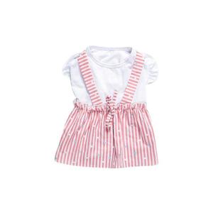 Hermoso Vestido de Verano para Perro, Overol a Rayas, Falda Ligera con Corte Princesa para Cachorros Pequeños - Product Image 4