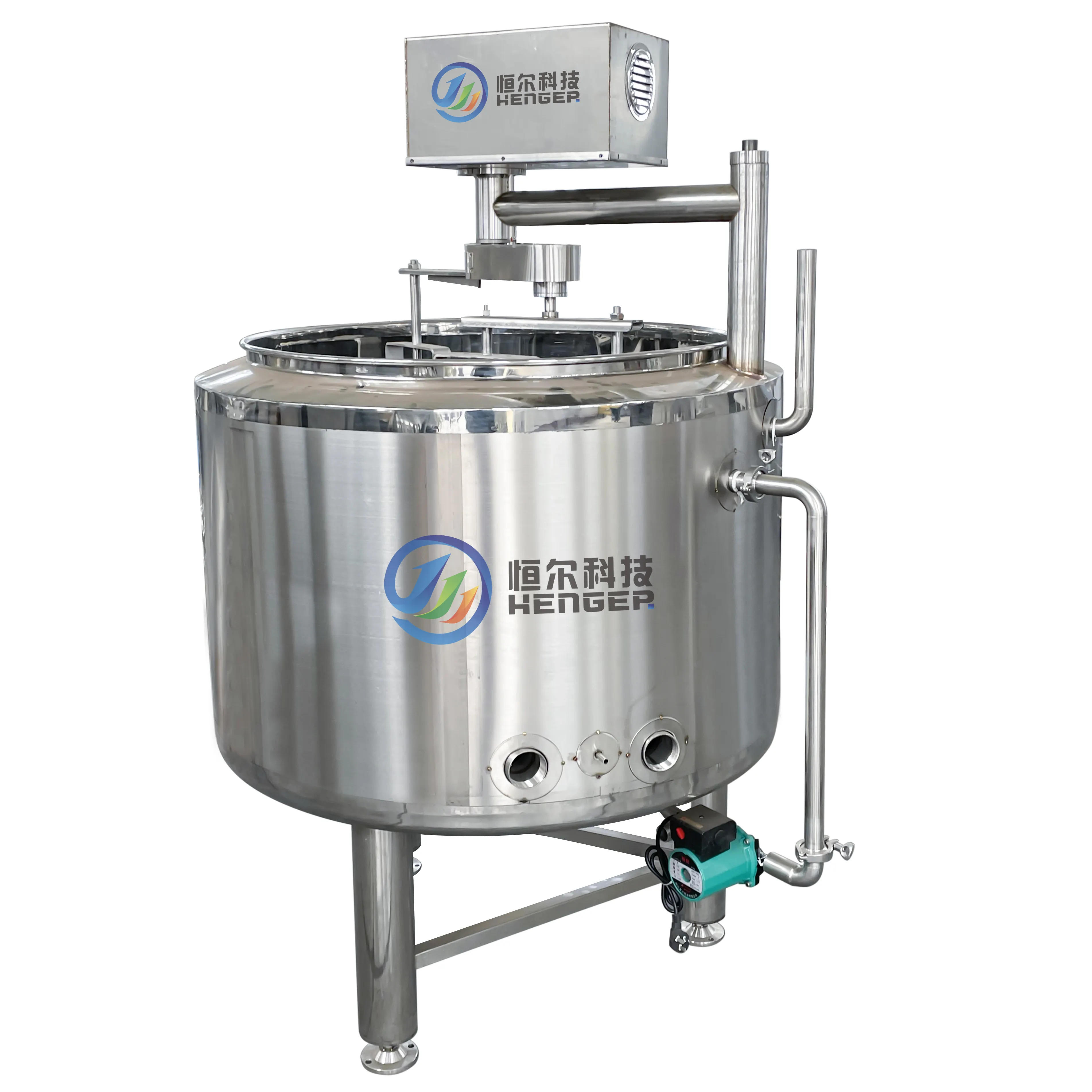 Commercial Automatic 100-2000L Milk Cheese Butter Making Vat For Dairy Processing Machines