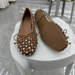 Chaussures plates marron espagnol pour femmes semelle souple nouvel orteil bouche peu profonde arc strass décoration ciel étoilé chaussures <span class=keywords><strong>de</strong></span> <span class=keywords><strong>danse</strong></span> pour l'été - Product Image 4