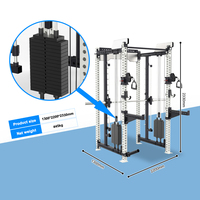 Rack de musculation multifonctionnel commercial avec machine à câbles croisés et pile de poids pour entraînement complet en salle de sport