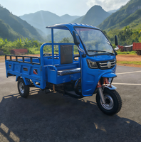 Tricycle de transport robuste, capacité 1500 kg, robustesse et durabilité, avec phares LED et essuie-glaces électriques