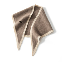 Écharpe triangulaire en cachemire d'automne, logo personnalisé, écharpe courte chaude pour femme, écharpe en laine color-block, vente directe d'usine, écharpe tricotée en cachemire