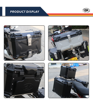Top Box Moto 38L Deux Boîtes Latérales Universelles En Aluminium Cajas Para Motos De Moto Queue Boîtes En Aluminium