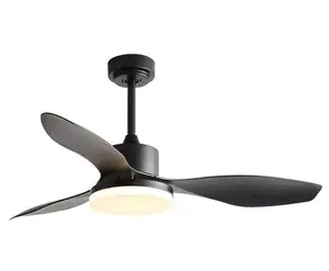 Modern ev dekor kolye işıkları 48 inç Fan 3 ABS bıçakları Ultra ince akrilik lamba gölge LED işık ve uzaktan ile tavan vantilatörü