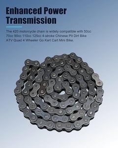 420 चेन 102 <span class=keywords><strong>50cc</strong></span>/110cc/125cc/125cc पिट बाइक/गंदगी बाइक/atv/गो कार्ट के लिए भारी शुल्क स्टील मोटरसाइकिल श्रृंखला प्रतिस्थापन - Product Image 6