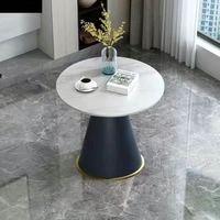 Table basse ovale moderne en pierre frittée pour salon, appartement, villa - Durable et facile à nettoyer