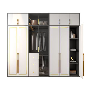 Minimalist Wardrobe Hinged Door Combination <b>Storage</b> <b>Cabinet</b> Large Capacity <b>Bedroom</b> Closet 2024 Best Selling - Product Image 1