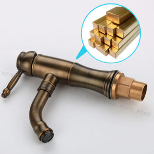 European 59-1 Brass Rotatable Water Outlet Single Handle Basin Faucet Gold Antique Bathroom Faucet - Product Image 6