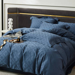 Op Maat Gemaakte Hotel Beddengoed Sets Wassen Zijde Jacquard Katoenen Kleuren Hotel Laken Flat Laken Hoeslaken Met Kussensloop - Product Image 5