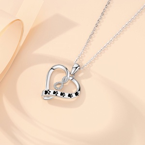 925 CZ blanco y diamante más Popular de San Valentín corazón mexicano COLLAR COLGANTE - Product Image 2