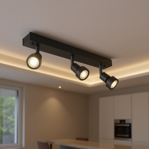 Lámpara de Techo Moderna de Aluminio SLV PURI LED GU10 Negra 3000K Blanco Cálido Iluminación Interior - Product Image 2