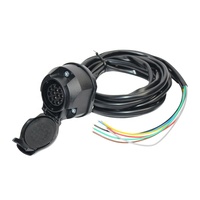 Heavy Duty 13 Pin Towing Electrics Socket 12v Trailer Light Electrics Extension Cable 2m