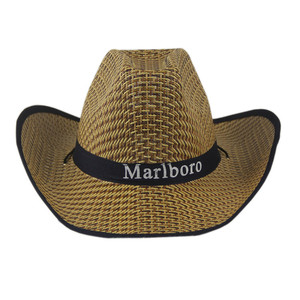 Unisex mùa hè sọc phong cách mũ rơm rộng vành thường đi du lịch hoặc bên mũ của nam giới Cao Bồi Mũ câu cá làm từ cỏ - Product Image 1