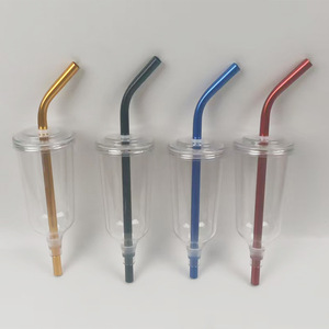 Pajitas de aleación de aluminio 6063 curvadas para vasos de té con leche, uso en viajes, acero inoxidable de colores - Product Image 2