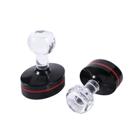 Matériel de tampon flash ovale rond en PVC avec tampon flash de 7 mm, manche en cristal, fournitures de tampons en plastique personnalisées, vente en gros