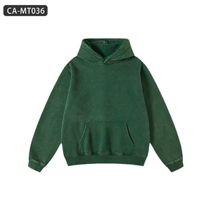 Sudadera con capucha para hombre lavada retro-Sudadera con forro polar pesado 400GSM | Jersey de calle de gran tamaño con mezcla gruesa de algodón - Product Image 6