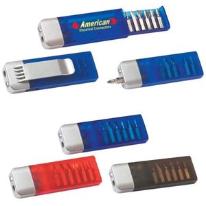 <b>LED</b> <b>Light</b> Mini Precision Screwdriver Set 6pc Carbon Steel Bits Pocket Repair Tool Kit Slide Case Electronics Driver Combo Pack - Product Image 5