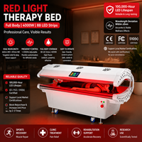 Lit de luminothérapie rouge pour tout le corps 4000W 88 bandes LED 1-5000Hz, lit LED infrarouge commercial pour clinique de bien-être en promotion
