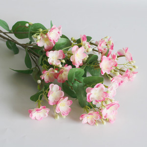 Flor de Jazmín Artificial de 3 Ramas, de Seda, en Colores Mixtos, Decoración para el Hogar, Adorno para Mesa - Product Image 4