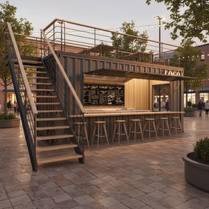 مطعم حاويات شحن صيني الأكثر مبيعًا، مطبخ حاوية، حانة، كشك عائم 40 قدم - Product Image 1