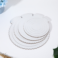 Plateau à gâteau double face écologique en carton rouge, vente en gros, logo personnalisé, qualité alimentaire, usine OEM, emballage de base pour boulangerie