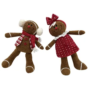 באיכות גבוהה ממולא חג המולד צעצועי רב גודל חמוד פלאפי צורות סנטה צלמיות Gingerbread איש קטיפה מתנת בובות