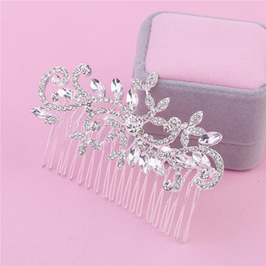 Populaire Nouveau Clair Accessoires Rhodium Placage Strass Mariage <span class=keywords><strong>Peigne</strong></span> À Cheveux De Mariée Perle <span class=keywords><strong>Peigne</strong></span> À Cheveux - Product Image 5