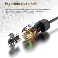Conector USB 3.0 LP24 Impermeable IP67, Transmisión de Datos de Alta Velocidad de 5 Gbps, Conector de Aviación de 4 Orificios, Macho y Hembra