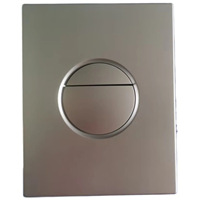 Citerne de toilettes murale à double chasse pneumatique en ABS, design minimaliste moderne, avec plaque de commande carrée dissimulée et bouton poussoir, installation facile