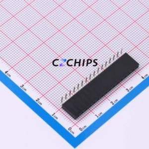 HC-PM254-8.5H-1x16PW Pin Socket Bent Lead Through Hole,P=2.54mm Connector 1x16P 2.54mm Square Hole Right Angle Insert - Product Image 1