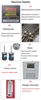 Four industriel électrique haute température 400C pour la transformation alimentaire avec PLC et moteur, construction en acier inoxydable