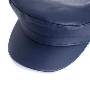 Casquette de béret à visière en cuir PU pour <span class=keywords><strong>femme</strong></span>, chapeau court capitaine <span class=keywords><strong>marin</strong></span>, accessoire de boulanger, meilleure qualité - Product Image 6