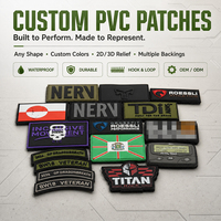 Patchs en PVC personnalisés de haute qualité, forme et couleur personnalisées, logo, badges en PVC