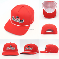 Casquette de golf OEM unie, perforée au laser, anti-UV, imperméable, séchage rapide, avec logo personnalisé en patch PVC caoutchouc, 5 100% polyester