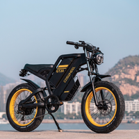 Vélo électrique à gros pneus GT20, moteur sans balais 48V 1500W, 20 pouces, 7 vitesses, frein à disque hydraulique, autonomie de plus de 50 miles, entrepôt Pologne, livraison 3-7 jours