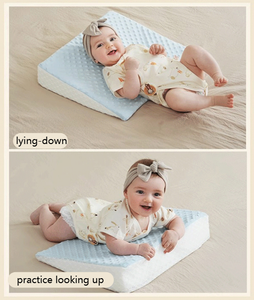 Cuscino a cuneo quadrato in cotone personalizzato <span class=keywords><strong>per</strong></span> neonati, cuscino <span class=keywords><strong>per</strong></span> allattamento con supporto in memory foam e pendenza - Product Image 2