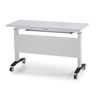 Table de formation pliable en MFC de qualité E1, avec cadre métallique épaissi et pare-chocs de sécurité, vente en gros d'usine