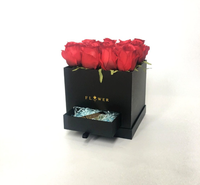 Boîtes à fleurs en papier écologique carrées avec tiroir, recyclables, couleurs et dimensions personnalisées
