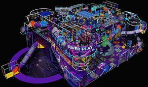 Ensembles d'équipements de terrain de jeu pour enfants sur le thème de l'espace, style moderne personnalisé, terrain de jeu intérieur commercial pour enfants pour centre de divertissement - Product Image 2