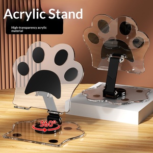 Soporte plegable para teléfono con forma de pata de gato, Mini soporte para tableta de escritorio, soporte multifuncional para oficina, estudio, transmisión en vivo, visualización de vídeo - Product Image 5